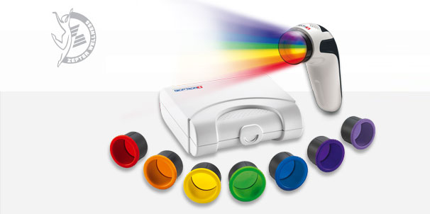 SETUL COLOR PENTRU LUMINA BIOPTRON PENTRU BIOINFORMAREA PUNCTELOR DE PRESIUNE ŞI STIMULAREA CHAKRELOR