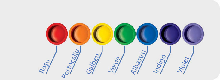 7 filtre colorate cu bioinformaţie conform principiului bioinformaţiei